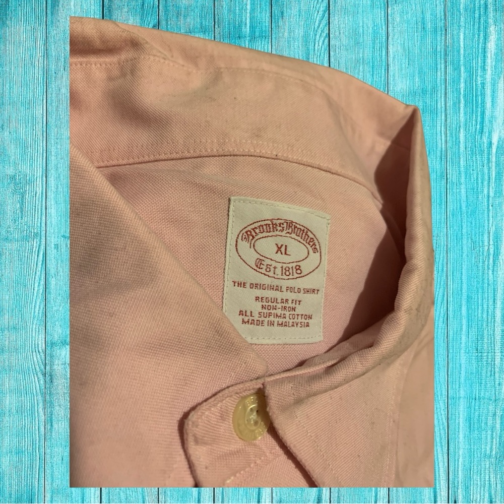 Brooks Brothers Vintage Pink Long sleeve Button Up Down Shirt Formal Wedding - Picture 4 of 5